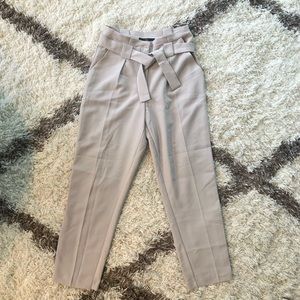 Missguided Taupe Paperbag Waist Trouser